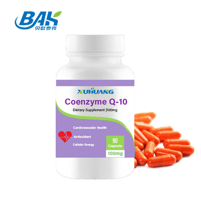100 mg di coenzima Q10 in polvere per flacone personalizzato con durata di conservazione di 36 mesi