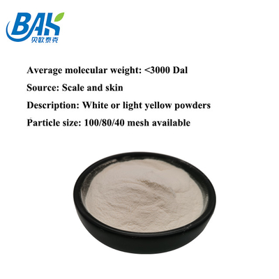 Peptide del collagene del pesce della pelle della scaglia giallo-chiaro alla polvere 100 di Brown maglia 80 40