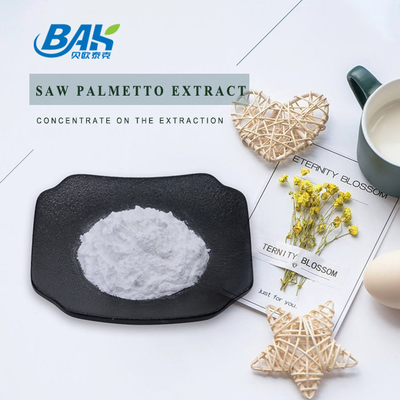 Rifornimento di fabbrica Estratto di Saw Palmetto 25% 35% 45% Acidi grassi Serenoa Repens Polvere bianca